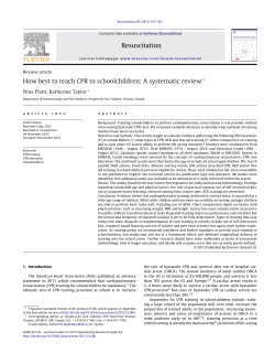 How best to teach CPR to schoolchildren: A