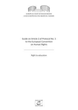 Guide on Article 2 of Protocol No. 1