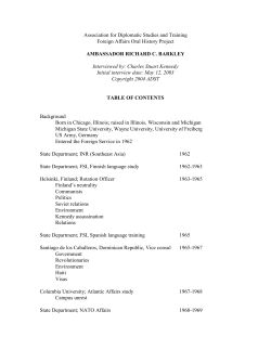 Barkley, Richard C. - Association for Diplomatic Studies and Training