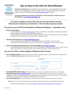 Tips on How to get CEUs for Recertification