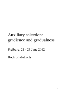 Auxiliary selection: gradience and gradualness