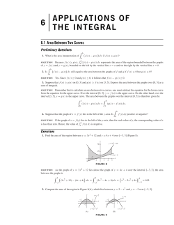 6 APPLICATIONS OF THE INTEGRAL