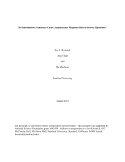 Do Introductory Sentences Cause Acquiescence Response Bias in