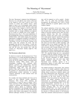 The Meaning of `Mycenaean`