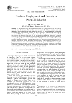 Nonfarm Employment and Poverty in Rural El Salvador