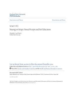 Staying on Script: Sexual Scripts and Sex Education