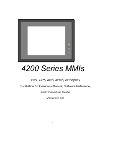 Easybuilder for Model 4200 touchscreen