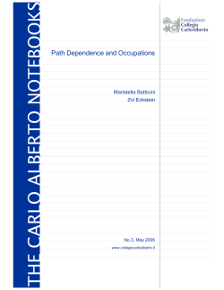 Path Dependence and Occupations