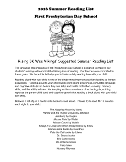 as! summer!reading - First Presbyterian Day School