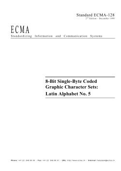 8-Bit Single-Byte Coded Graphic Character Sets: Latin Alphabet No. 5
