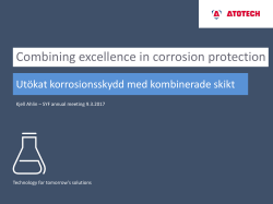 Combining excellence in corrosion protection