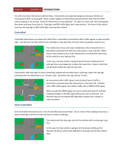 CHAPTER 12 INTERSECTIONS Controlled Semi