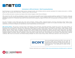 Introduction to DPS and Internet / Web Processing Solutions