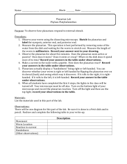 Planaria Lab - Sardis Secondary
