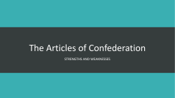 The Articles of Confederation