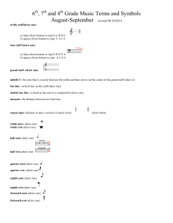 6th, 7th and 8th Grade Music Terms and Symbols