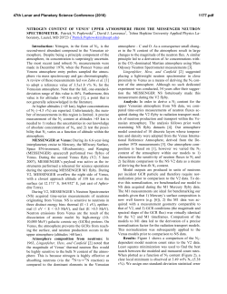 NITROGEN CONTENT OF VENUS` UPPER ATMOSPHERE FROM