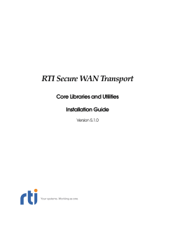 RTI Secure WAN Transport Installation Guide