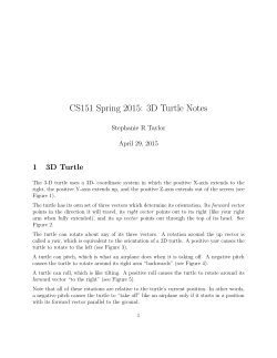 Lecture 34 (Apr 29, 3D Turtle)