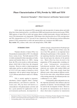 Phase Characterization of TiO2 Powder by XRD and