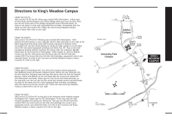 Directions to King`s Meadow Campus