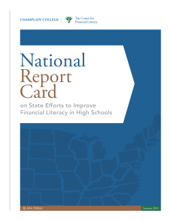 on State Efforts to Improve Financial Literacy in High Schools