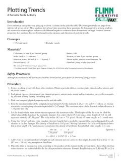 Plotting Trends - Flinn Scientific