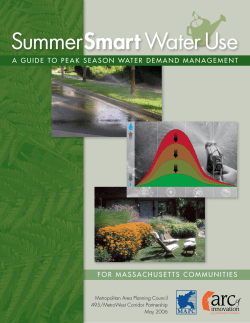 SummerSmart Water Use - Metropolitan Area Planning Council