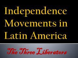Independence Movements in Latin America