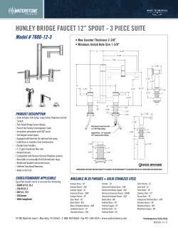 hunley bridge faucet 12&rdquo; spout - 3 piece suite
