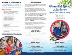 Rhona`s Meditation Brochure