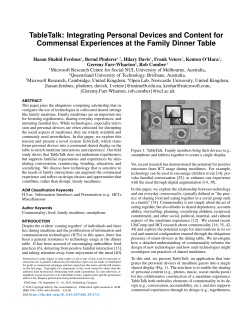 TableTalk: Integrating Personal Devices and Content for