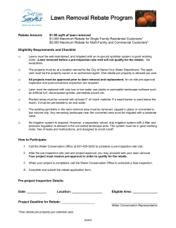 Lawn Removal Rebate Program
