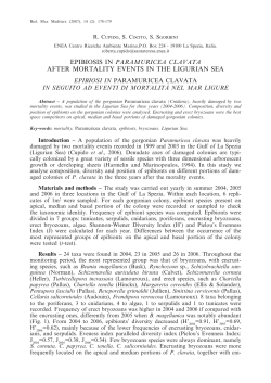epibiosis in paramuricea clavata after mortality events in the