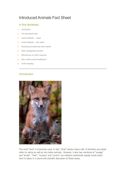 Introduced Animals Fact Sheet