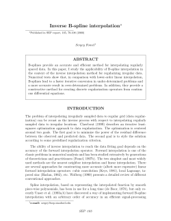 Inverse B-spline interpolationa
