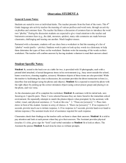 Elementary Scenarios