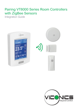Pairing VT8000 Series Room Controllers with ZigBee