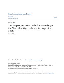 The Magna Carta of the Defendant According to the New Bill of