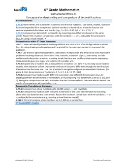4th Grade Mathematics - Indianapolis Public Schools