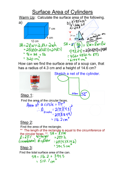 Surface Area of Cylinders