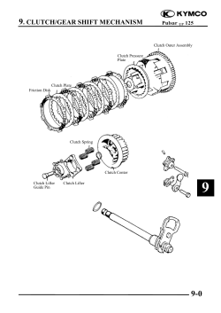 9. clutch/gear shift mechanism