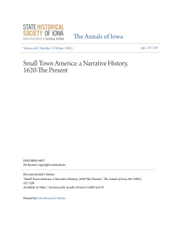 Small Town America: a Narrative History, 1620