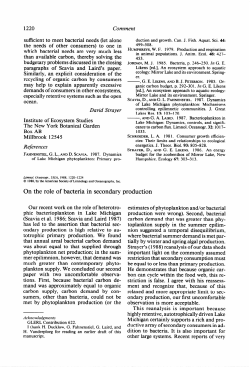 On the role of bacteria in secondary production