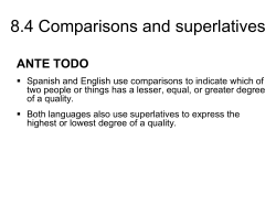 8.4 Comparisons and superlatives
