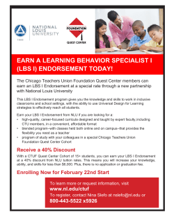 earn a learning behavior specialist i (lbs i) endorsement today!