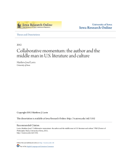 the author and the middle man in US literature and culture