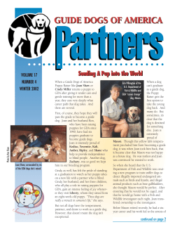 Partners winter 02 - Guide Dogs of America