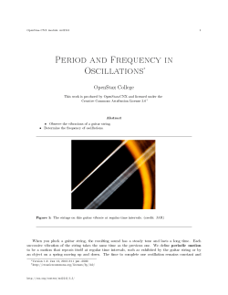Period and Frequency in Oscillations