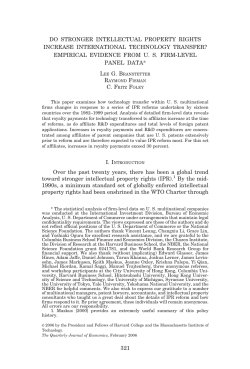 do stronger intellectual property rights increase